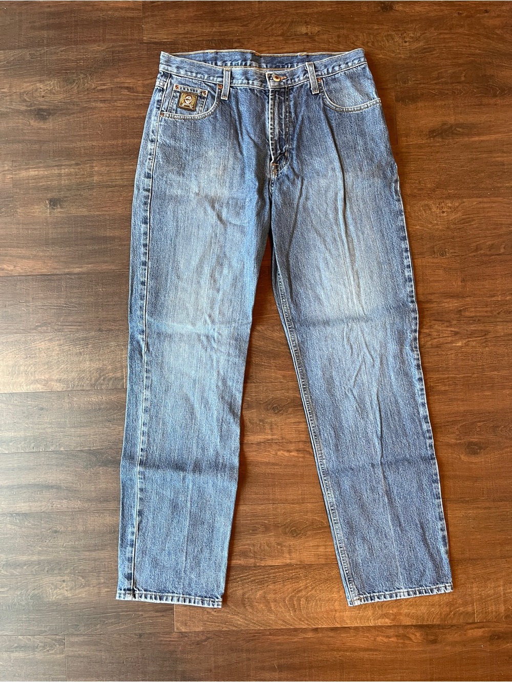 Cinch Jeans Men 35x36 Blue Slim Fit Straight Pants Light Wash Bronze Label Denim